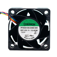 Sunon PF40281BX-D086-S99 4-Pin Axial Computer Server Fan Replacement