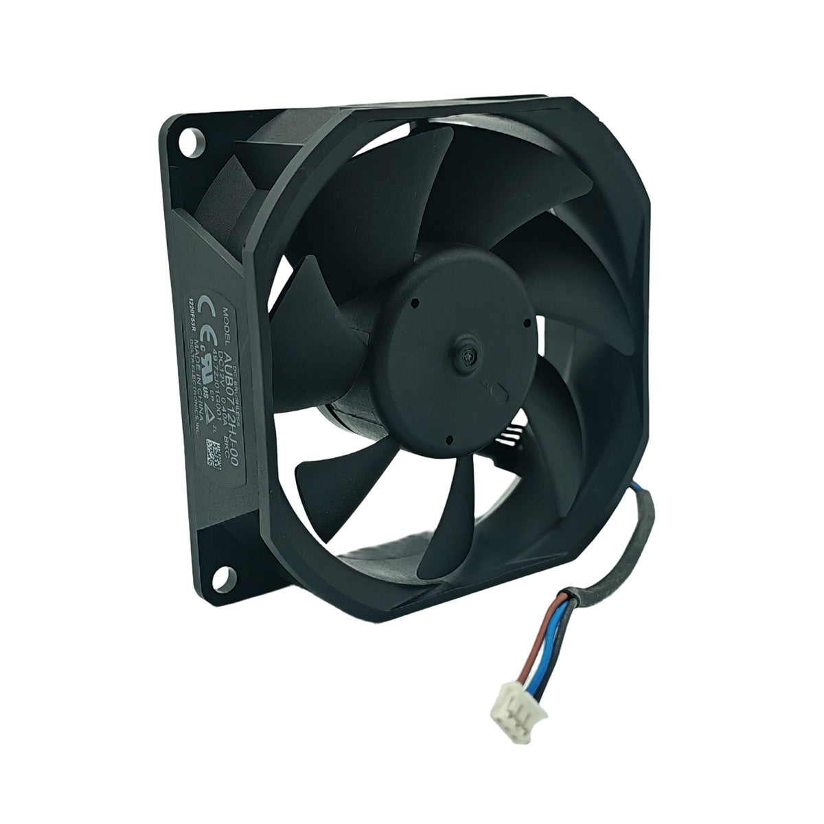 Delta AUB0712HJ-00 Replacement Cooling Fan — 80mm DC 12V 0.40A | Large Airflow | 3-Pin | Projector & Electronics