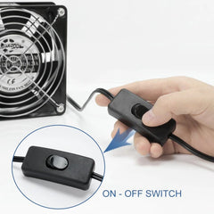 SXDOOL SXD12038B1LM Computer CPU with Switch Power Cord Fan Replacement