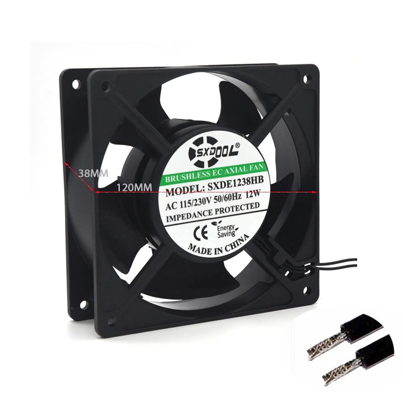 SXDOOL SXDE1238HB Dual Ball Bearing EC Motor Fan Replacement