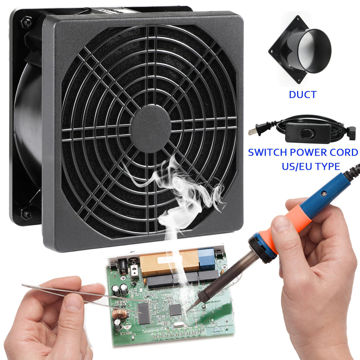 SXDOOL Smoke Prevention Absorber Case Fan Replacement
